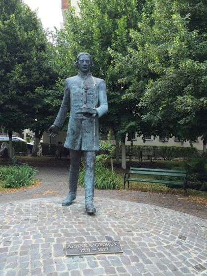 Statuia lui György Aranka din Târgu-Mureş