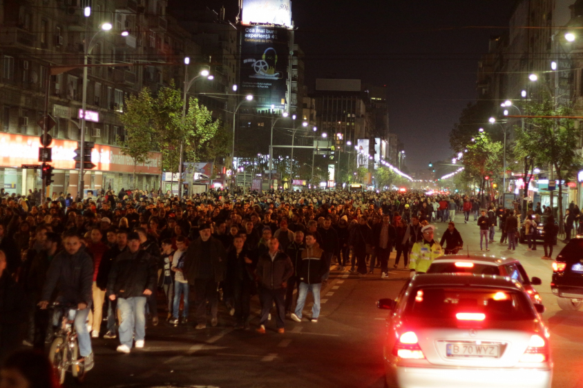 București. Imagini din prima seară a protestelor
