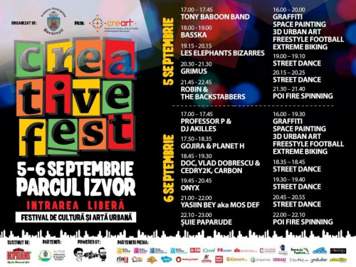 Bucureștenii sunt invitați la cea de-a doua ediție Creative Fest 
