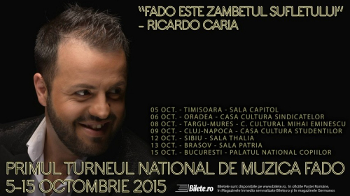 Concert de muzică fado al cântărețului portughez Ricardo Caria la Timișoara