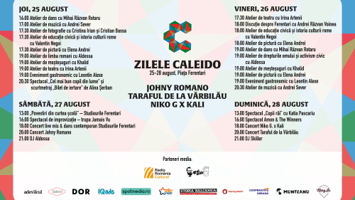 ZILELE CALEIDO: concerte extraordinare susținute de Taraful de la Vărbilău, Johny Romano, Niko G. x Kali